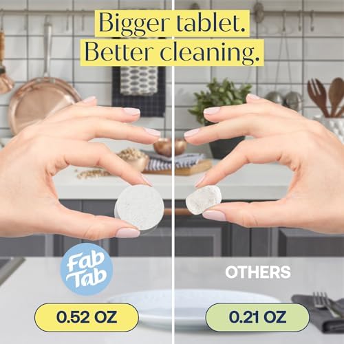 Fab Tab 100% Plastic-Free Dishwasher Detergent Tablets, 12ct, Free & Clear - Image 4