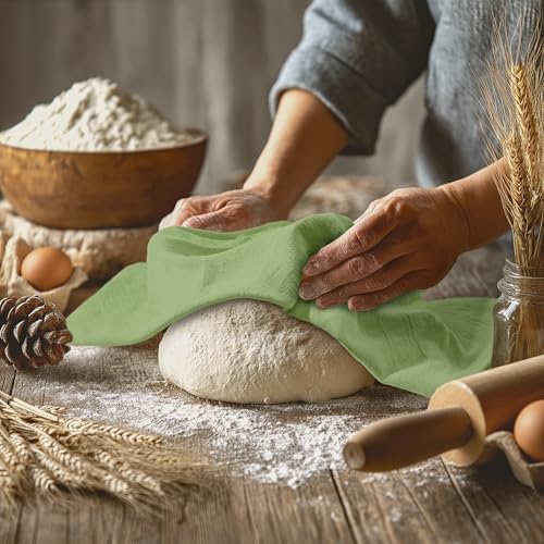 Utopia Kitchen Sage Green Flour Sack Towels [12 Pack-28 x 28 In]100% Cotton - Image 3
