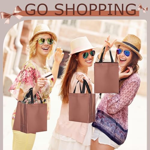 Eccliy 80 Pcs Reusable Gift Bags, Medium, Coffee - Image 6