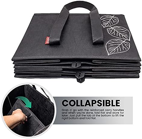 PLANET E Reusable Premium Quality Grocery Shopping Box Bags - Heavy Duty Tote Set with Reinforced Bottom - Image 4