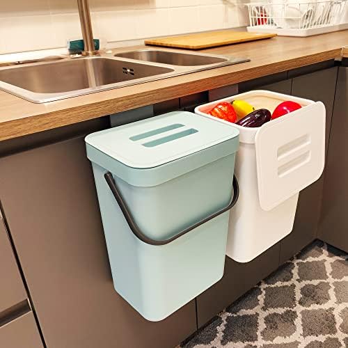 stonespace Compost Bin Kitchen, 3.2 Gallon Under Sink Trash Can, Blue by stonespace