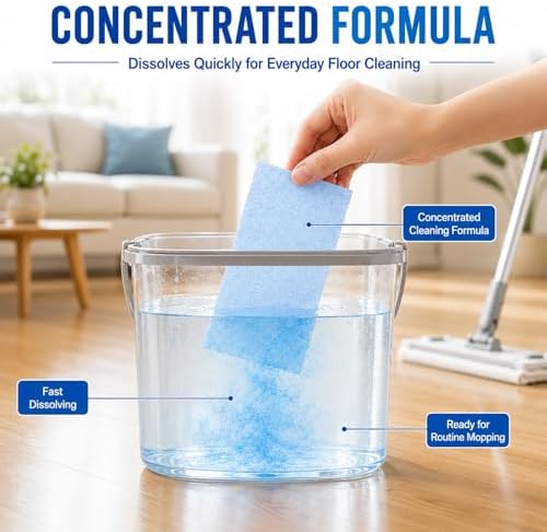 AZHAIBUQI Multi-Surface Floor Cleaner Tablets, Deep Cleaning Floor Cleaning Solution Tablets for Hardwood, Tile, Laminate & Vinyl Floors, Blue Jasmine Scent, 30 Count - Image 5