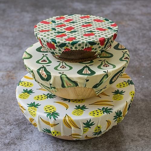 SUPERBEE Beeswax Wrap for Food, Set of 3 Bees Wax Wraps, Reusable Bees Paper for Wrapping Vegetables, Cheese, Bowl Covers and Sandwich Wrapping Paper, Beeswax Food Wraps (Fruit Punch) - Image 4