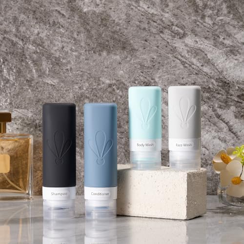 INSFIT 17 Pack Travel Bottles for Toiletries, TSA Approved 3oz 2oz Travel Size Toiletries, BPA Free Leak Proof Squeezable Silicone Tubes Travel Essentials for Shampoo Conditioner Lotion Soap - Image 6