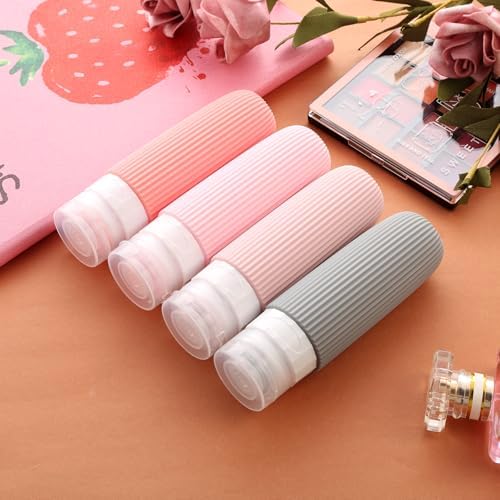 Mrsdry Travel Bottles for Toiletries, Tsa Approved 3oz Portable Travel Bottles, BPA Free Leak Proof Squeezable Silicone Travel Size Containers, Travel Accessories with Clear Toiletry Bag (4 Pack) - Image 6
