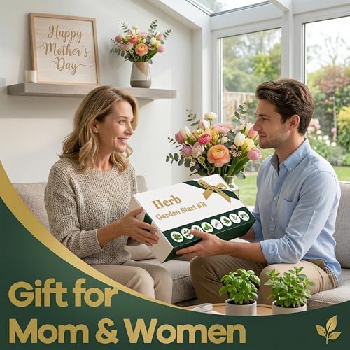 Indoor Herb Garden Start Kit - Unique Gifts for Women, Mothers Day Gifts, Easy House Plant- Birthday for Women,House Warming Gift New Home- Fresh Herb Garden DIY Crafts for Adults - Image 2