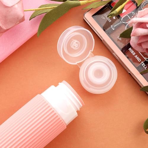 Mrsdry Travel Bottles for Toiletries, Tsa Approved 3oz Portable Travel Bottles, BPA Free Leak Proof Squeezable Silicone Travel Size Containers, Travel Accessories with Clear Toiletry Bag (4 Pack) - Image 5