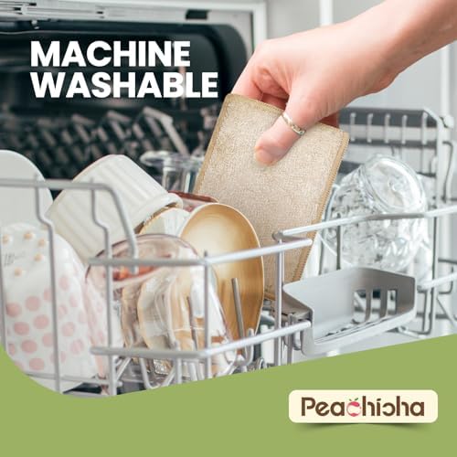 Bamboo Sponges for Dish Washing Reusable Dish Sponge Multi Use Kitchen Sponges Non-Scratch Microfiber Pad for Dishes Pots and Pans, Pack of 10 - Image 7