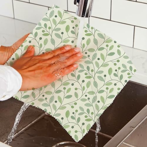 Beeswax Food Wraps, Pink Flowers and Green Leaves Wraps, 9 Pack Plastic-Free Food Storage, Sandwich, Bread, Fruit Covers, Organic, Sustainable, Zero Waste, Biodegradable, 1XL, 3M, 5S - Image 5