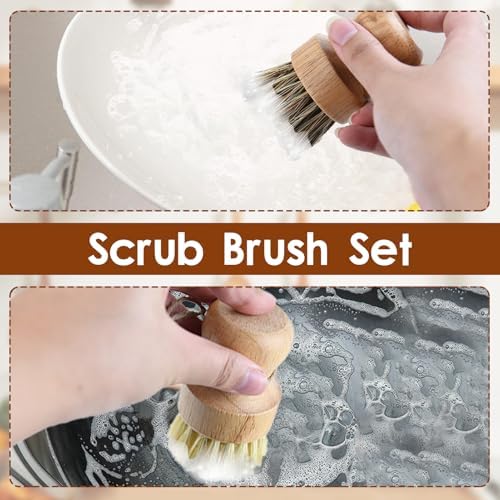 3 Pcs Cutting Board Oil Wax Applicator and Scrub Brush Set - Image 4