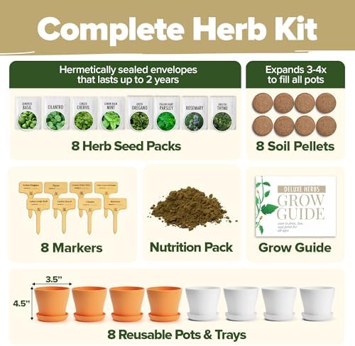 HOME GROWN 8 Herb Garden Kit, Indoor Growing Kit, Gardening Gifts for Women - Image 2