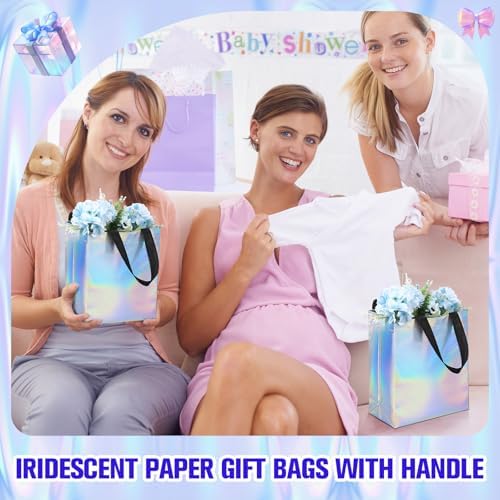 Eccliy 80 Pcs Reusable Gift Bags, Medium, Rainbow - Image 6