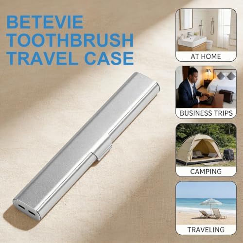 Portable Toothbrush Travel Case: Breathable & Dirt-Proof Hotel Camping Outdoor - Aluminum for Storage Recyclable Traveler (1, Silver) - Image 6