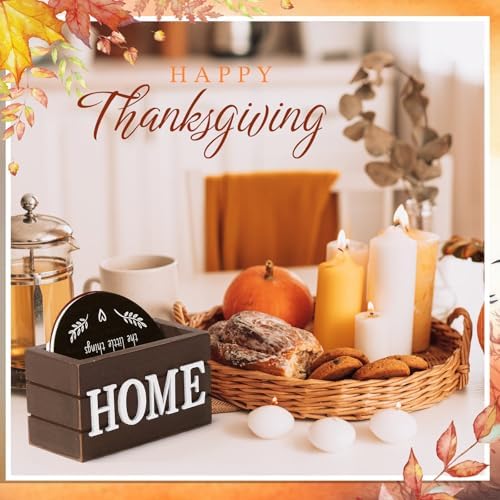 Queekay House Warming Gifts New Home Farmhouse Coasters Set of 6, Autumn - Image 4