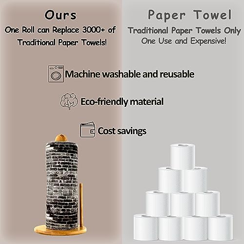 25 Pack Reusable Tissue Paperless Towel Roll Washable Cotton for Kitchen Towels Zero Waste Products Replacement Tissue (Neutral, 25) - Image 3