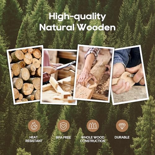 Kitchen Utensils Set, 7 Piece Premium Cooking Utensils Set, Durable Non-Stick Wooden Spoons for Cooking, Kitchen Essentials for New Home - Image 2