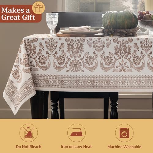 Maison d' Hermine Table Cloth Rectangle Table Reusable 100% Cotton 70"x120" - Image 5