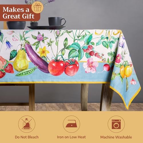 Maison d' Hermine Table Cloth Rectangle Table Reusable 100% Cotton 70"x120" - Image 5