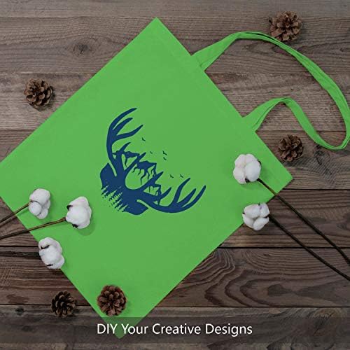 TOPDesign 6-Pack Economical 16"x15" Lime Green Cotton Tote Bag, Lightweight Medium Reusable Grocery Shopping Cloth Bags, Suitable for DIY, Advertising, Promotion, Gift, Activity - Image 3