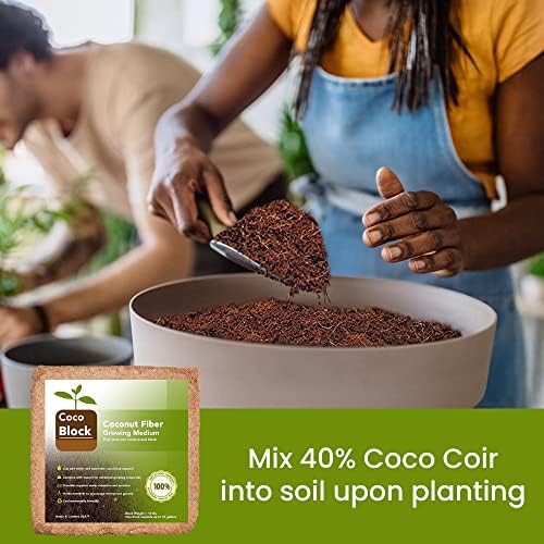 Home and Country Coconut Fiber Compressed Coco Coir Brick. Coco Coir is Great to use as a Compost Starter for Your Home Garden. Coco Coir Bricks Provide Organic Alternative to Peat Moss for Plants.10 - Image 7