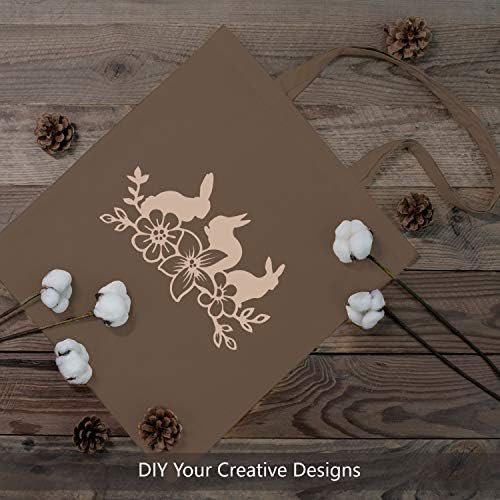 TOPDesign 12-Pack Economical 16"x15" Brown Cotton Tote Bag, Lightweight Medium Reusable Grocery Shopping Cloth Bags, Suitable for DIY, Advertising, Promotion, Gift, Activity - Image 4