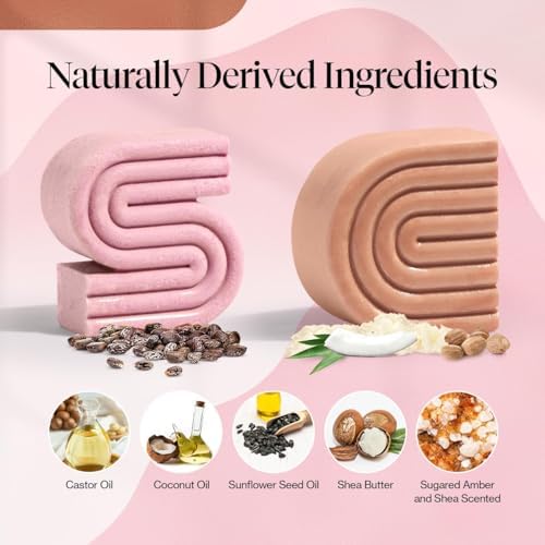 Kitsch Castor Oil Shampoo & Shea Butter Conditioner Bar – 2pc Set - Image 2