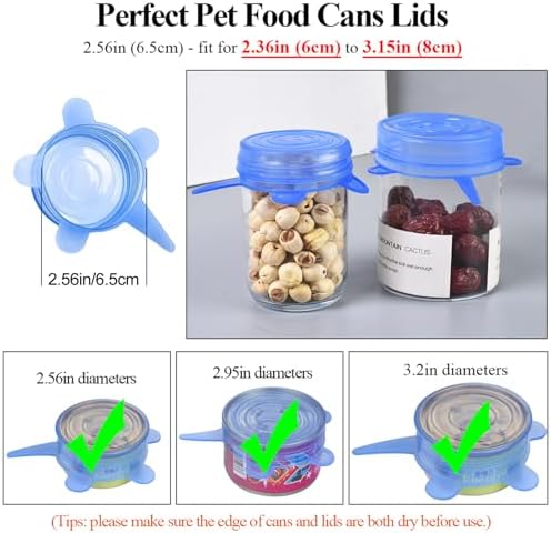 Silicone Can Lids (10-Pack of 2.6 inch), Reusable Silicone Stretch Lids for Pet Food Cans, Leakproof BPA-free Seal Can Covers for Soda/Beer Cans, Mugs, Cups, Canned Pet Foods - Image 2