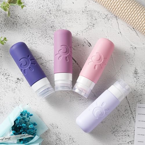 Zafit Travel Bottles for Toiletries, TSA Approved Travel Containers 3oz Leak Proof Travel Tubs Refillable Liquid Travel Accessories for Shampoo Conditioner Lotion Body Wash(Multicolored I) - Image 4