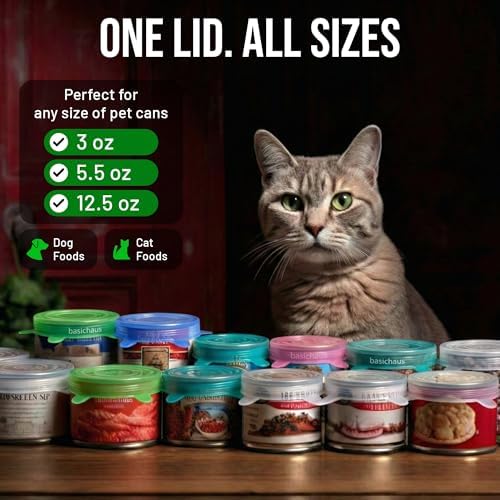 Reusable Silicone Can Lids – 2.6 Inch Can Covers for Dog & Cat Food – Universal Fit - Airtight Stretch Lids for Pet Food Cans, BPA-Free, Dishwasher Safe – 10 Pack - Image 2