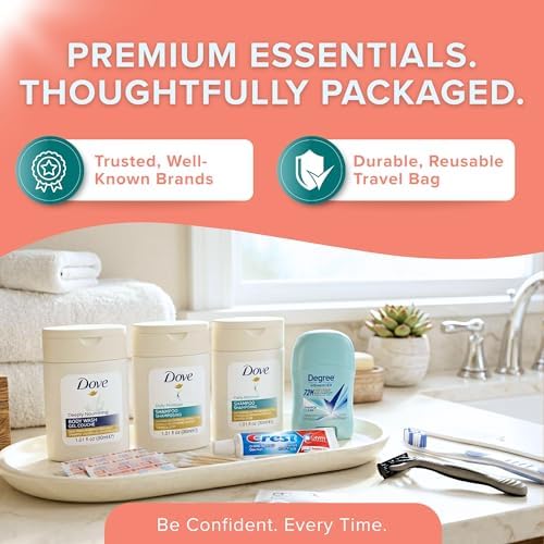 12-Piece Womens Travel Toiletry Kit – Premium Brand-Name Travel Toiletries - Image 3