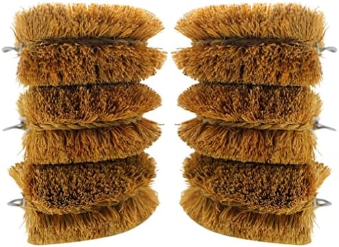Pack of 6 Tawashi Vegetable Brushes - Natural Coconut Fiber Scrubber, Japanese Design, Ideal for Fruits, Veggies, Cast Iron Cleaning and Household use with Wire Hanging Loop by SKARBY - Image 2