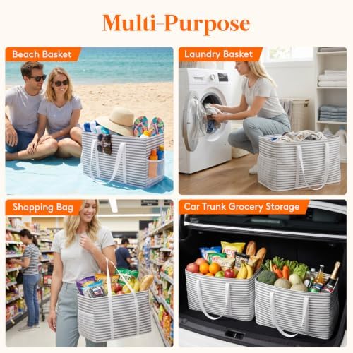 Lifewit Large Tote bag, Reusable Shopping Grocery Bags - Image 5