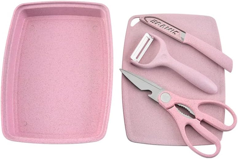 ZeQi 5-in-1 Cutting Board, Knife, Peeler, Scissors and Tray Set/Travel, Camping, Outdoor, Dorms, Small Cutting Boards, BPA Free, Dishwasher Safe, Kitchen Utensils, Gift - Image 4