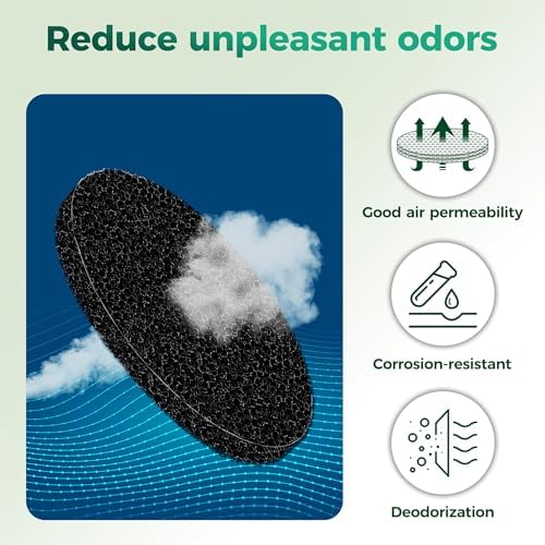 4.5inch Charcoal Filters for Kitchen Compost Bin Pail Replacement Filter - Image 3
