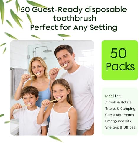 50 Pack Bamboo Toothbrushes with Toothpaste 6g Individually Wrapped - Image 6