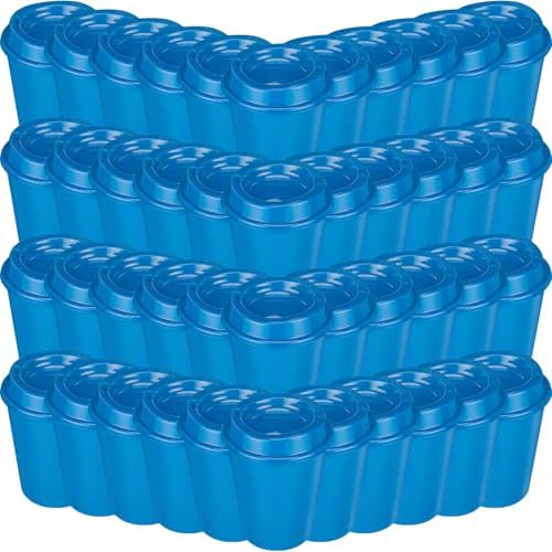 Honeydak 45 Pack 12 oz Reusable Coffee Cups with Lids Portable Tea Cups Reusable Hot Coffee Mugs Tumblers Bulk Plastic Tumblers Travel Drinks Mugs for Hot and Cold Drink (Navy Blue,Classic) by Honeydak