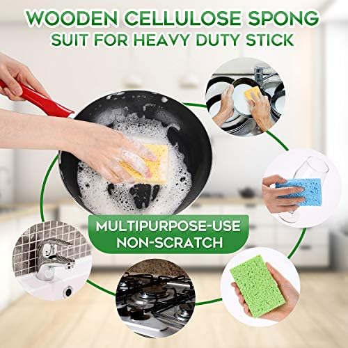 Compressed Cellulose Kitchen Sponges 12Pack，Non-Scratch Biodegradable Natural Colorful Sponge Scrub for Dishes Cleaning,Funny DIY Sponge for Kids - Image 5