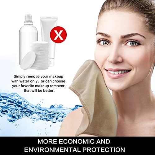 SINLAND Microfiber Facial Cloths Fast Drying Washcloth 12inch x 12inch (2pack, Cream) - Image 6