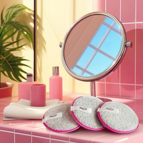 StansOut Beauty Makeup Removing Rounds - Reusable Face Pads, Microfiber Cloth - Washable Makeup Remover Pads - Facial Cleansing Cloths - Gentle & Effective - Travel-Friendly - 3 Pack - Image 3