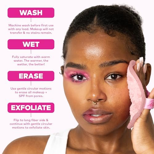 The Original MakeUp Eraser 7-Day Set, Erase All Makeup with Just Water, Including Waterproof Mascara, Eyeliner, Foundation, Lipstick, Sunscreen, and More! Cheeky Neutrals, 7ct. - Image 6