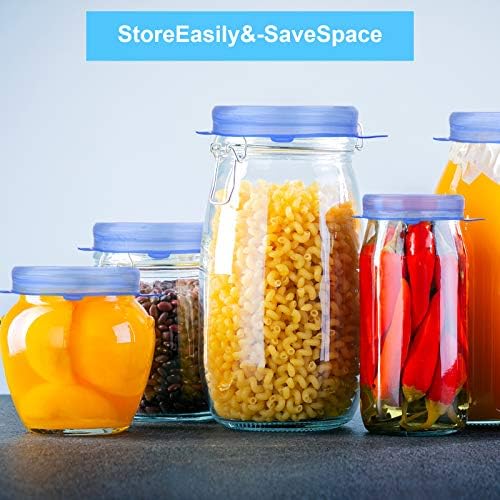 Silicone Stretch Lids, 14 PCS 7 Sizes Reusable Bowl Covers for Food Storage - Image 7