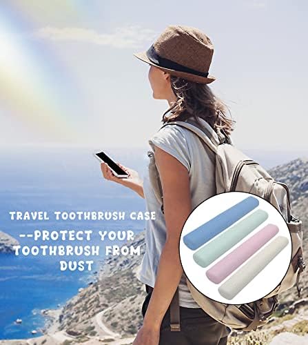 SietDESEO 4 Pack Toothbrush Travel Case, Portable Breathable Toothbrush Holder for Travel, Business, Camping, School - Image 4