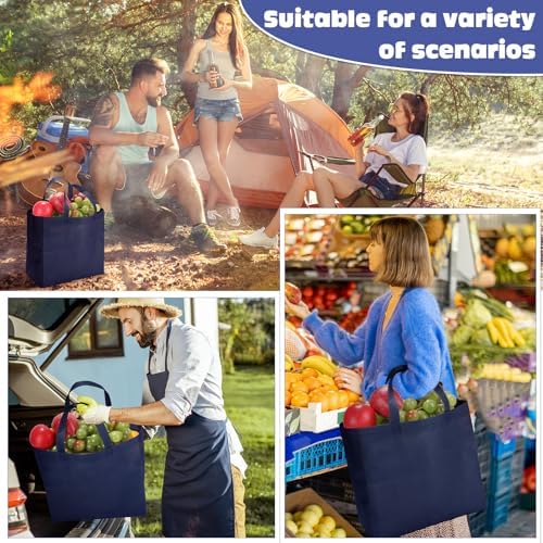 Windyun Reusable Grocery Bags Non Woven with Handles - Image 7