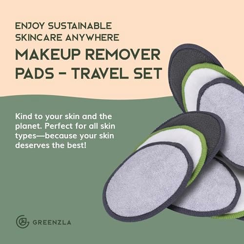 GREENZLA Reusable Makeup Remover Pads |12 Pack | Travel Set - Image 7
