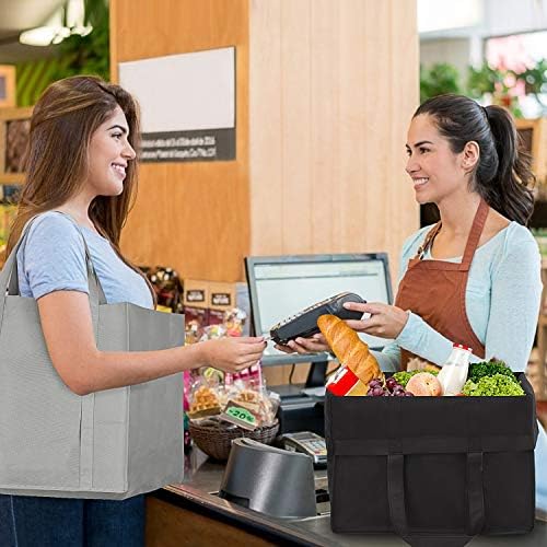 12 Pack Reusable Grocery Shopping Bags Large Foldable Tote Bags Bulk - Image 2