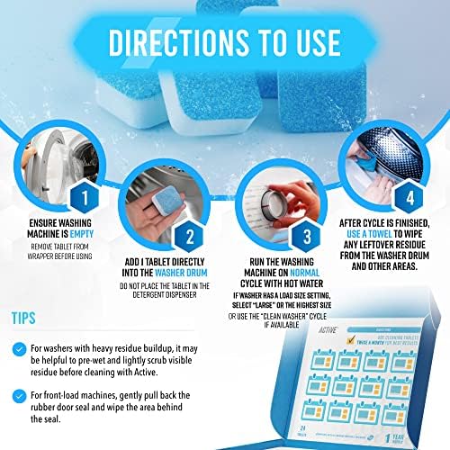 Washing Machine Dishwasher & Disposal Cleaning Tablets - Appliance Refresh Bundle Includes 12 Month Supply Cleaner Deodorizer, Washer Descaler, Disposer Freshener Deep 72 - Image 5