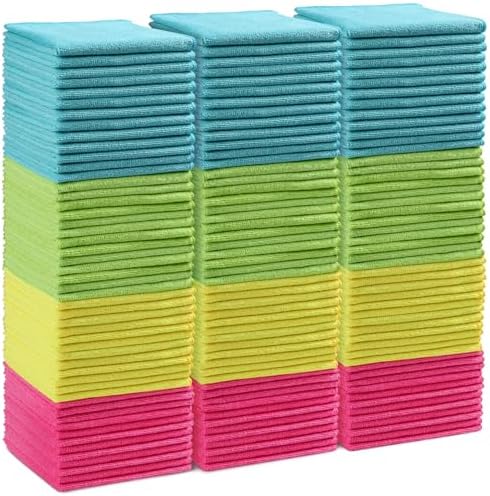 HOMEXCEL 150PK Microfiber Cleaning Cloth, Cleaning Rag for Home, 11.5x11.5 by HOMEXCEL