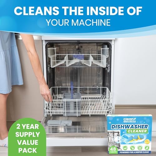 Dishwasher Cleaner Tablets & Deodorizer, Deep Cleaning Descaler, 48 Ct - Image 3