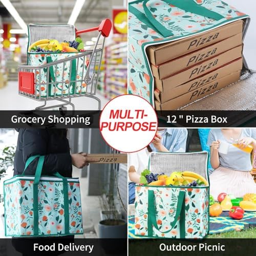 Insulated Reusable Grocery Shopping Bags, X-Large Cooler Bag, 1-Pack - Image 5