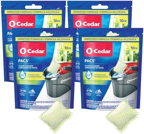 O-Cedar Floor Cleaning 40ct Pacs Citrus Scent 10ct (4-Packs) by O-Cedar